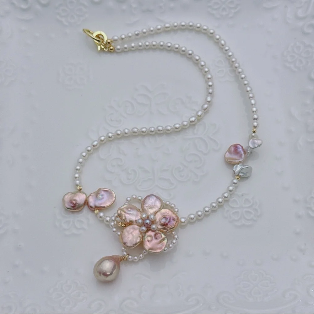 26X178 Handmade Premium Quality Freshwater Baroque Pearl Necklace - Picture 5 of 11